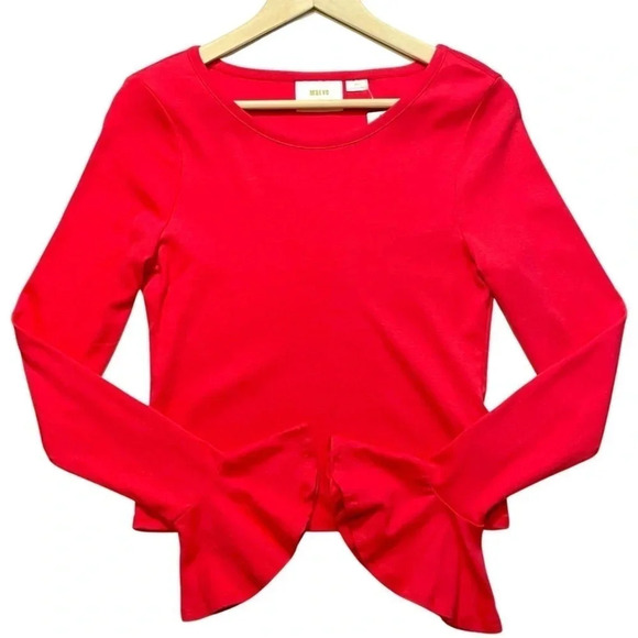 NWT Anthropologie Maeve Flouncy Bell Sleeve Long Sleeve Top - Picture 3 of 6